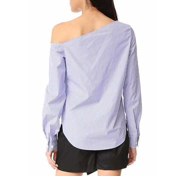 NWOT Theory Dalton Stripe Ulrika Top in Size Small - Picture 3 of 15